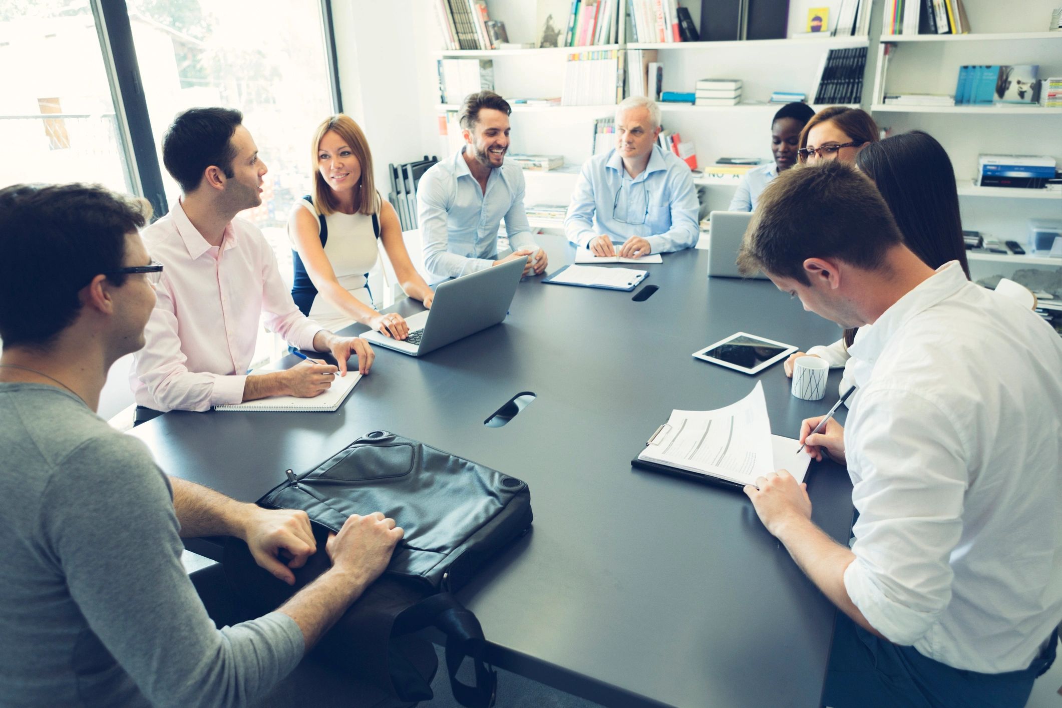 Businesspeople having a meeting in a conference room